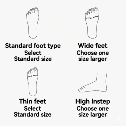 How to choose your size by foot type