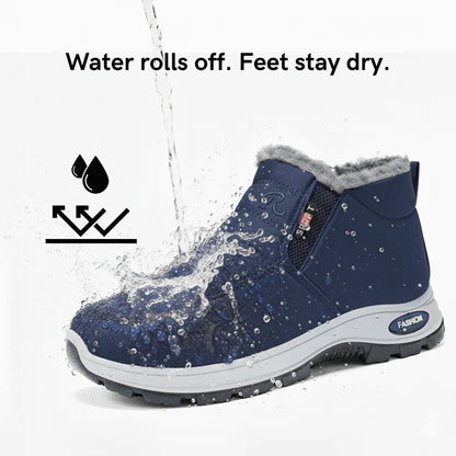 Water rolls off, feet stay dry
