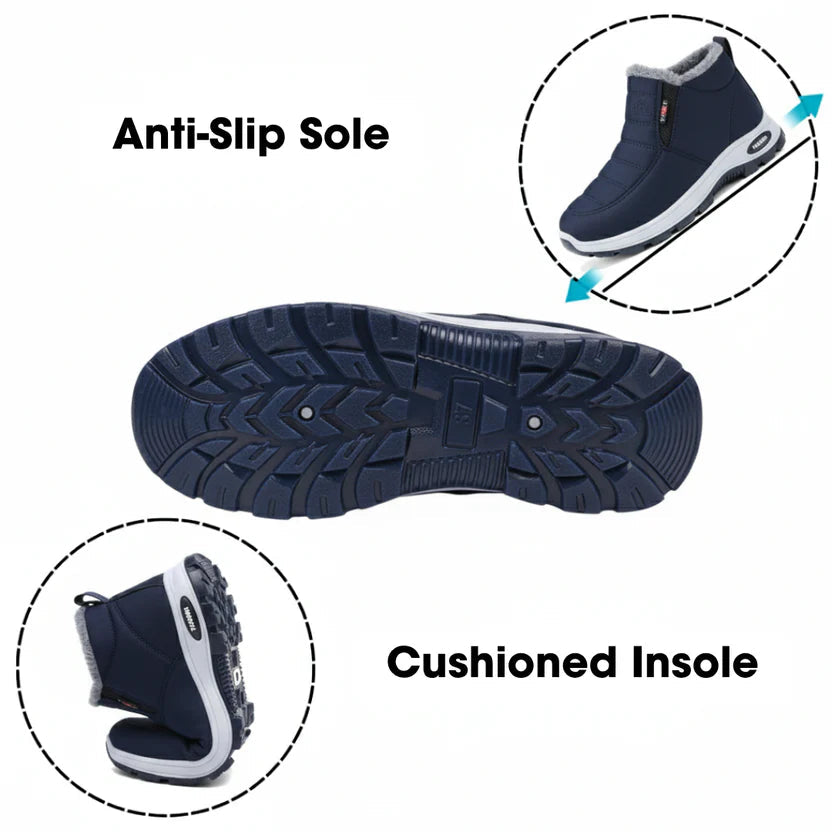 Anti-slip sole and cushioned insole