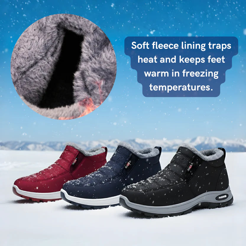 Soft fleece lining keeps feet warm