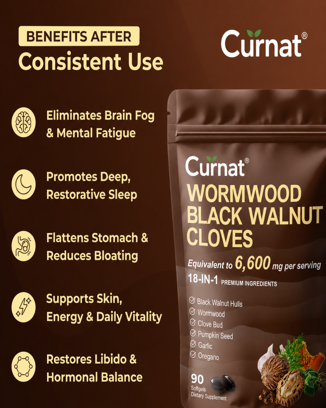 Eliminate hidden parasites and larvae in just 14 days with a powerful blend of wormwood, black walnut and clove.